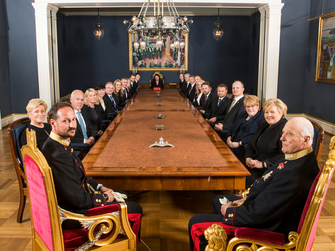 Fredager samles regjeringen til statsråd på Slottet. Foto: Håkon Mosvold Larsen / NTB scanpix